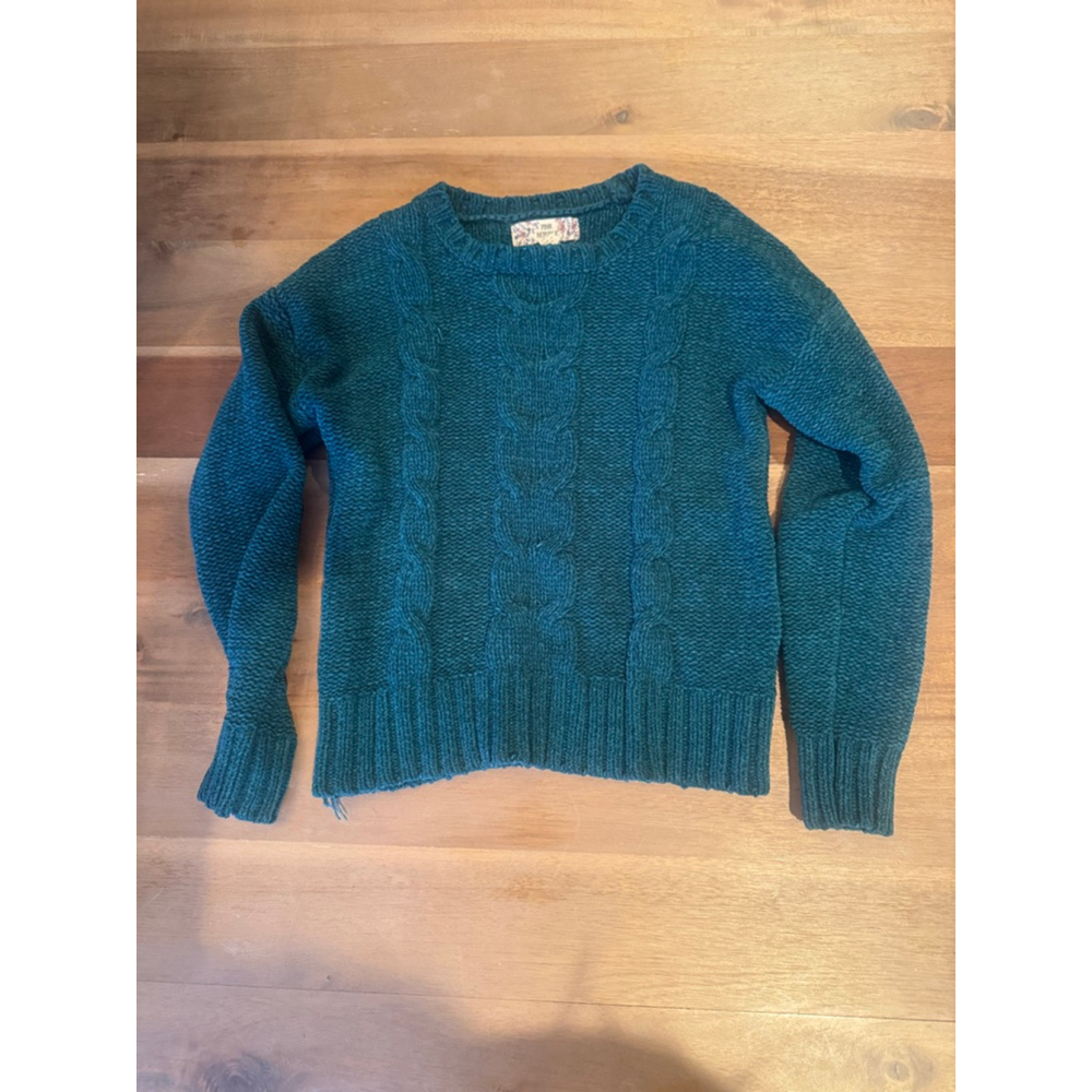 Pink Republic Teal Cable Knit Crew Neck Sweater Kid's